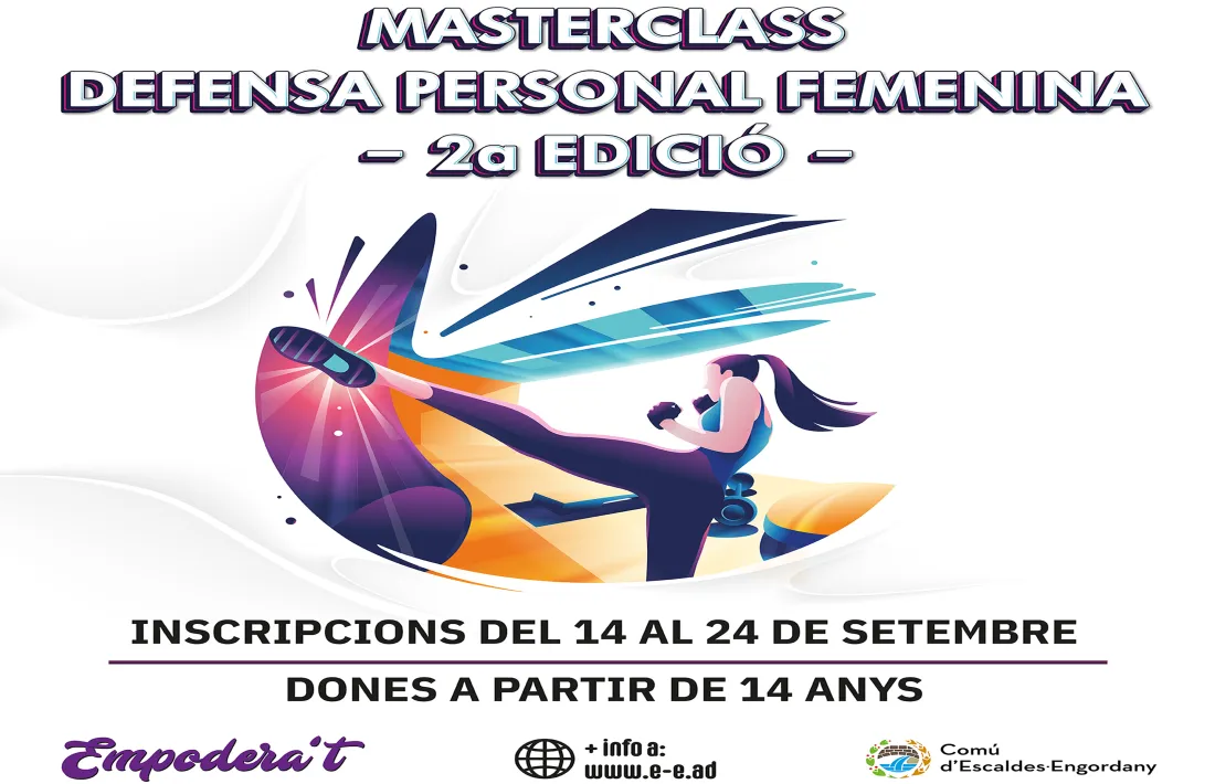 El cartell de la segona edició de la classe de defensa personal.