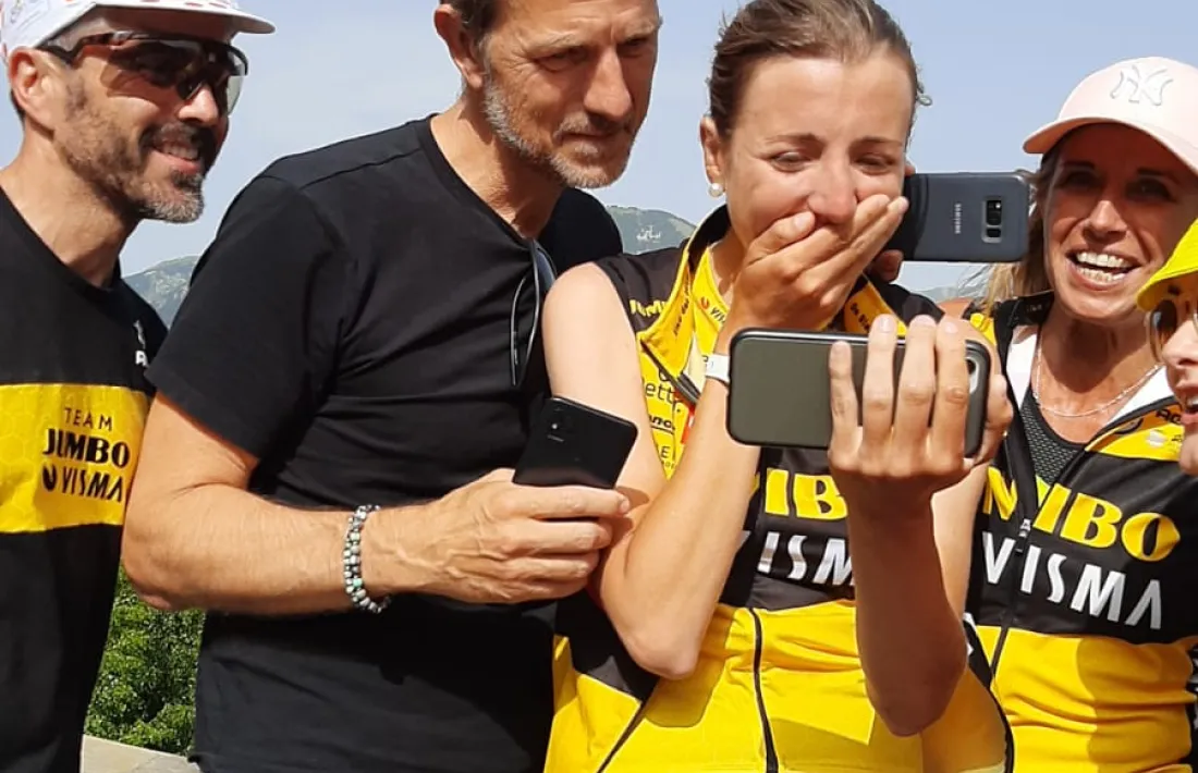 Noemí quan va veure al mòbil el triomf de Kuss. Foto: Foto cedida per Noemí Farré