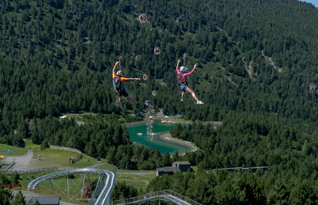 Visitants a les instal·lacions de Grandvalira aquest estiu.