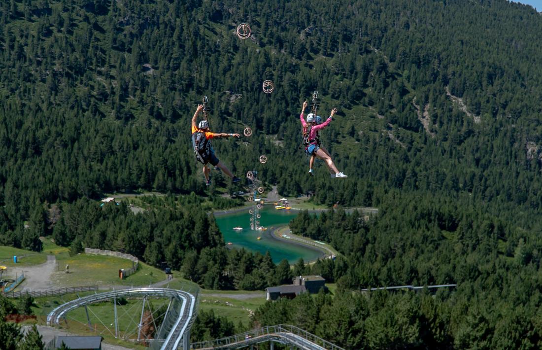 Visitants a les instal·lacions de Grandvalira aquest estiu.