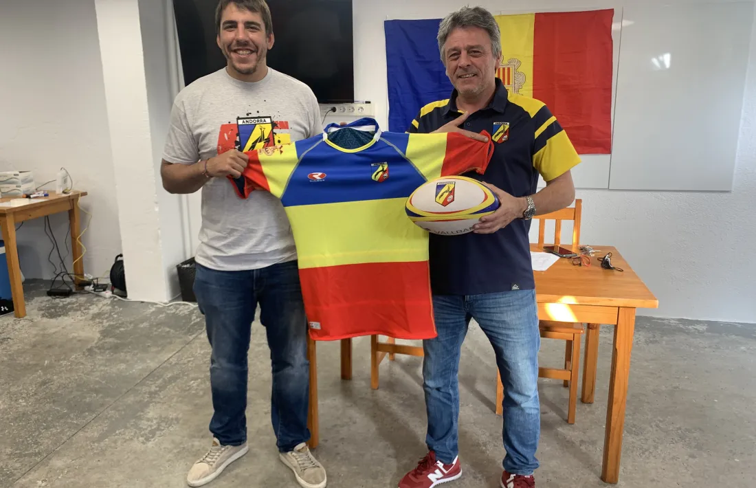 Dani Raya, el seleccionador, i Jean Marc Flaux, el president de l’ens. Foto: V. D.