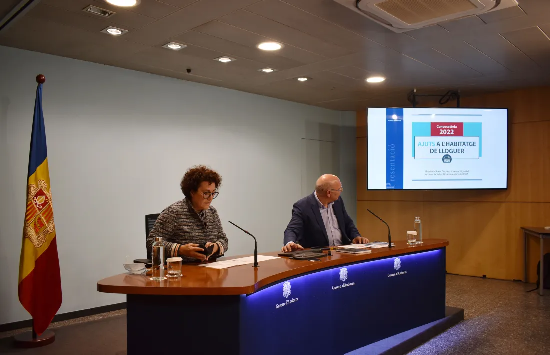 Un moment de la compareixença de Pallarés i Villaverde, aquest matí. 