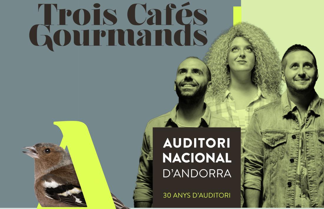 Cartell del concert de Trois Cafés Gourmands.