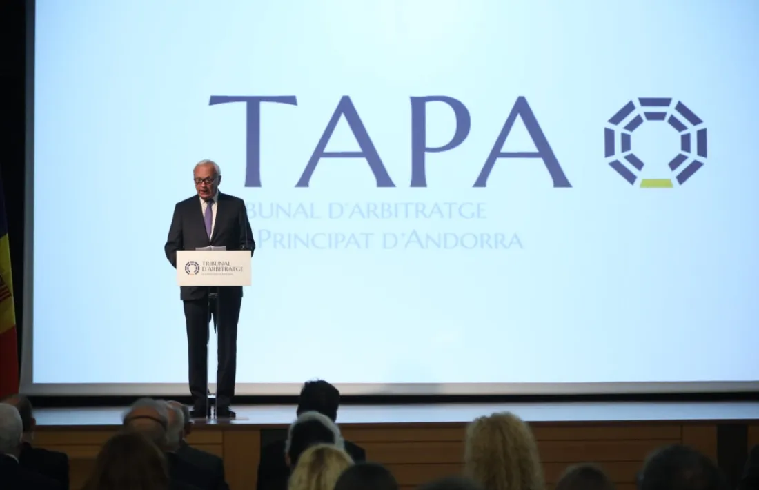 El president del tribunal, Pierre Raoul-Duval, en l’acte de presentació d’ahir.