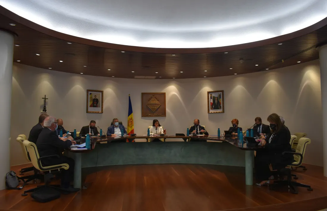 Un moment de la sessió de consell de comú d'Encamp d'aquesta tarda.