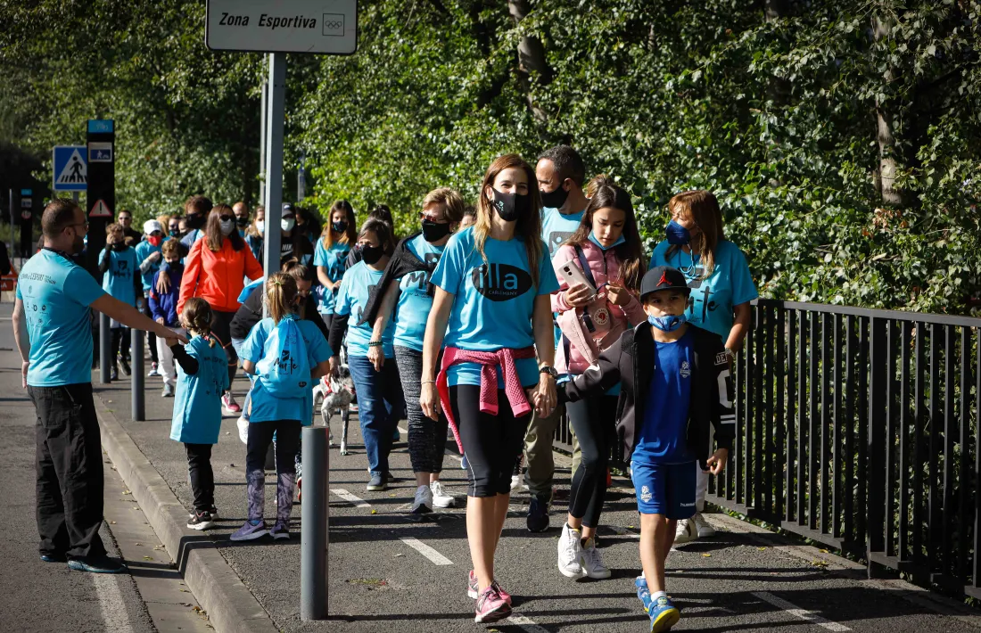La minstra de Cultura i Esporta ha participat al tram de la marxa a la capital.