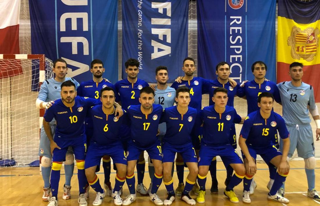 La selecció, amb quatre debutants, va empatar en dos partits amistosos a Malta. Foto: Twitter FAF