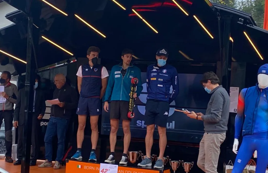 Irineu Esteve, al podi del Trofeu Sportful. Foto: FAE