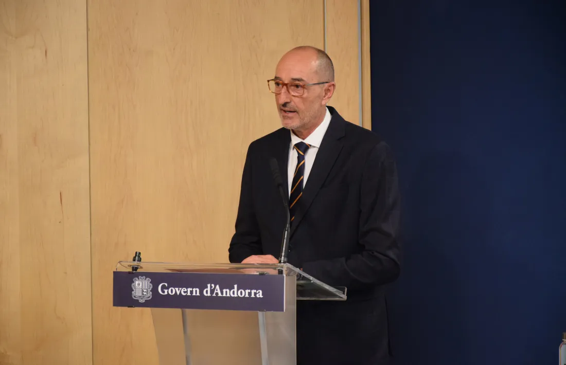 El director del departament de Mobilitat, Jaume Bonell, durant la presentació.