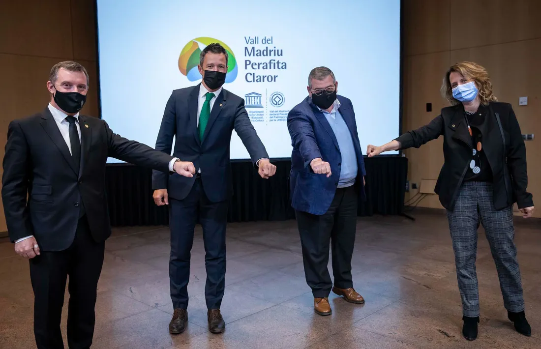 Majoral, Astrié, Rascagneres i Gili van escenificar i celebrar el consens assolit per aprovar l’ordinació reguladora en un acte el mes de maig passat.