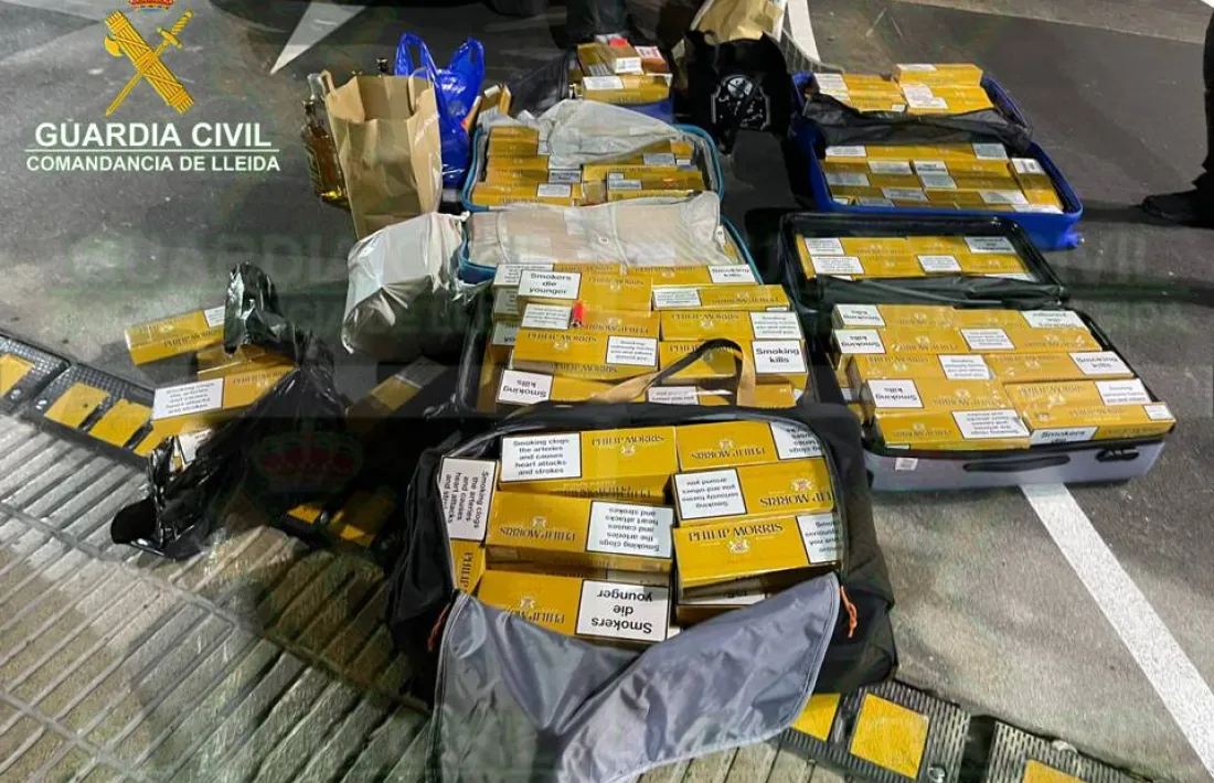 El tabac comissat per la guàrdia civil.