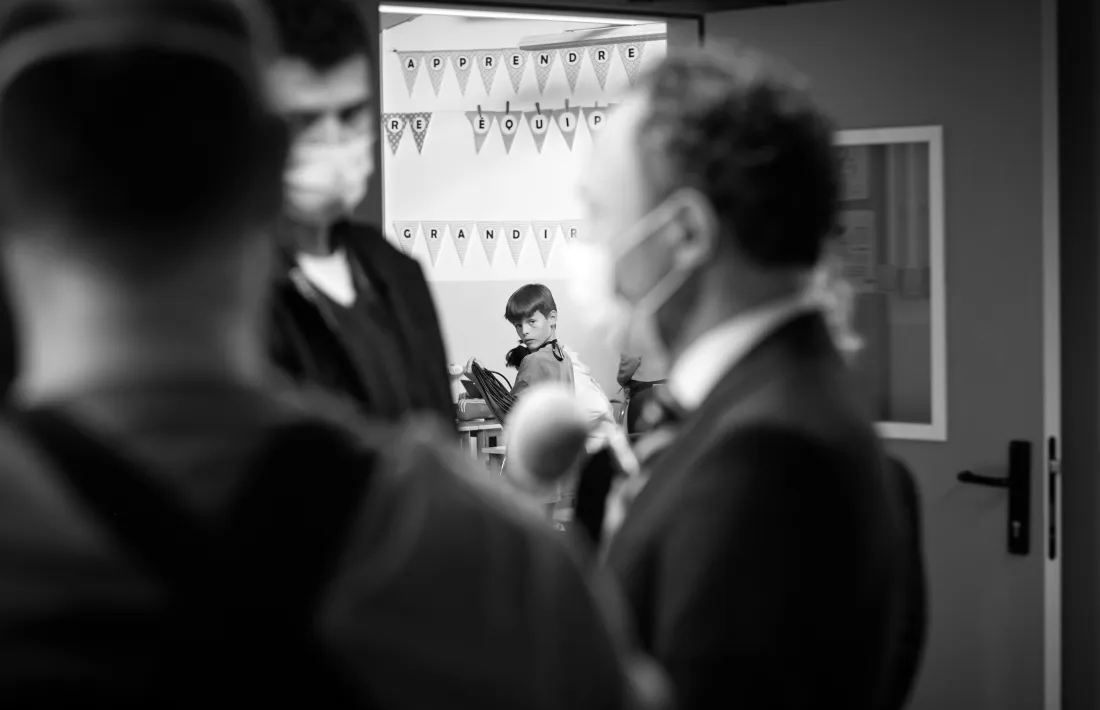 Xavier Espot, en les declaracions efectuades durant la visita a l'escola andorrana de Canillo.