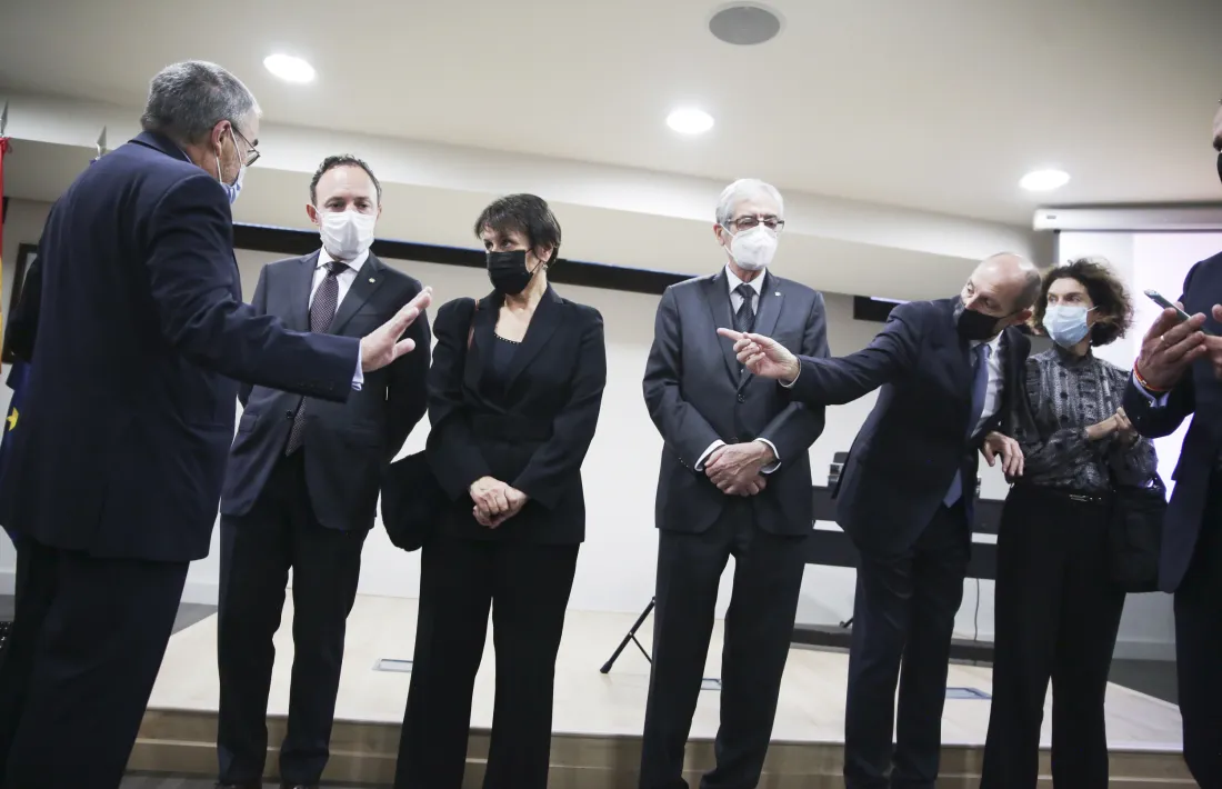 Un moment de la tradicional recepció amb motiu del 12 d’octubre, que enguany es va tornar a fer de forma presencial.