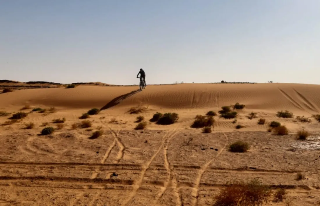 Ramon Aranda, a les dunes de la Titan. Foto: Foto cedida per Ramon Aranda