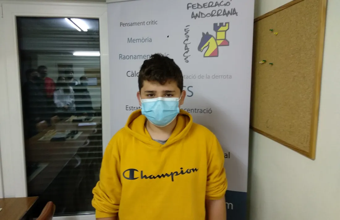 Serni Ribera, nou campió d’Andorra. Foto: Federació Andorrana d'Escacs