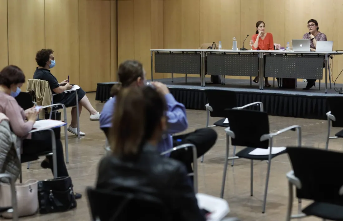 Un moment de la darrera sessió de la formació celebrada avui.