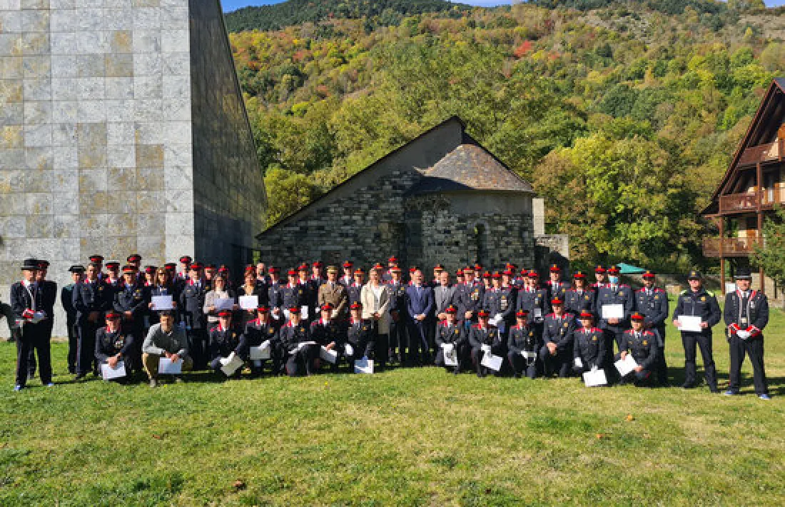 Imatge dels agents condecorats. 