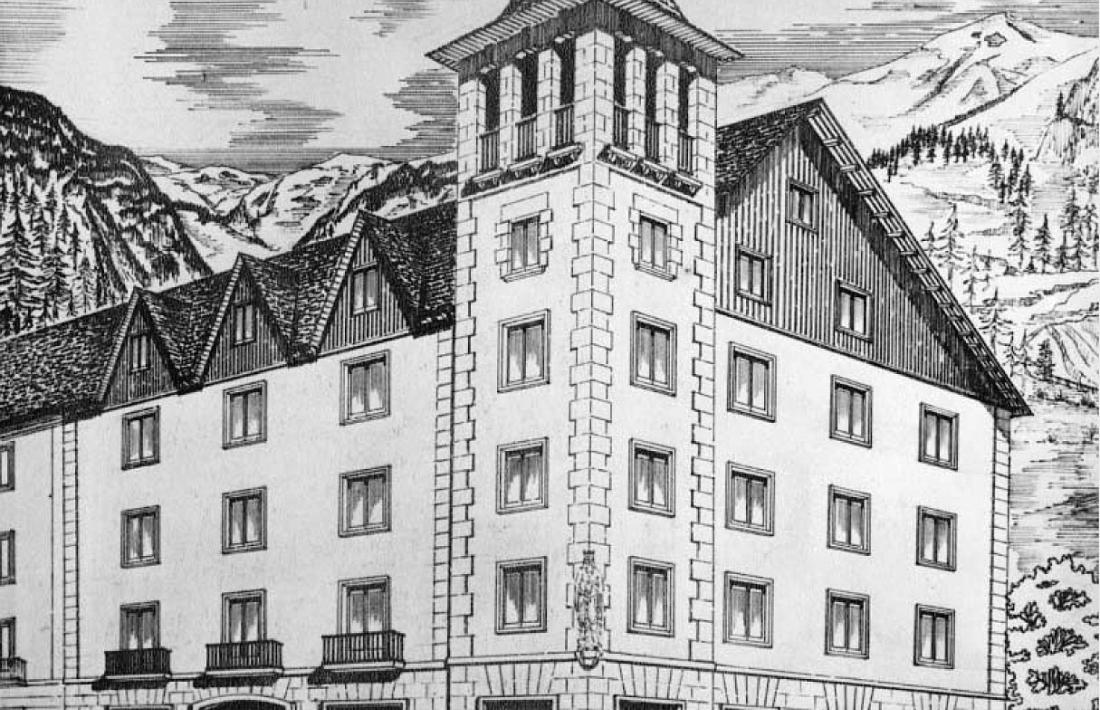 Brugal es va estrenar entre nosaltres amb la seu de la Caixa d'Estalvis a la plaça Rebés de la capital, acabada d'urbanitzar. La va projectar a quatre mans amb Adolf Florensa, l'arquitecte del Rosaleda (1958).