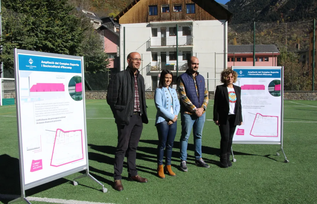 Un moment de la presentació de l’ampliació del Complex Esportiu.