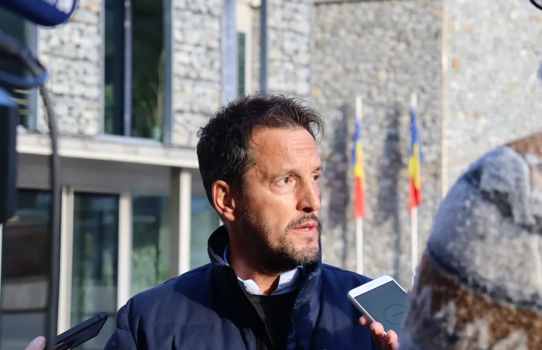  Pere López durant la compareixença d’ahir a la tarda.