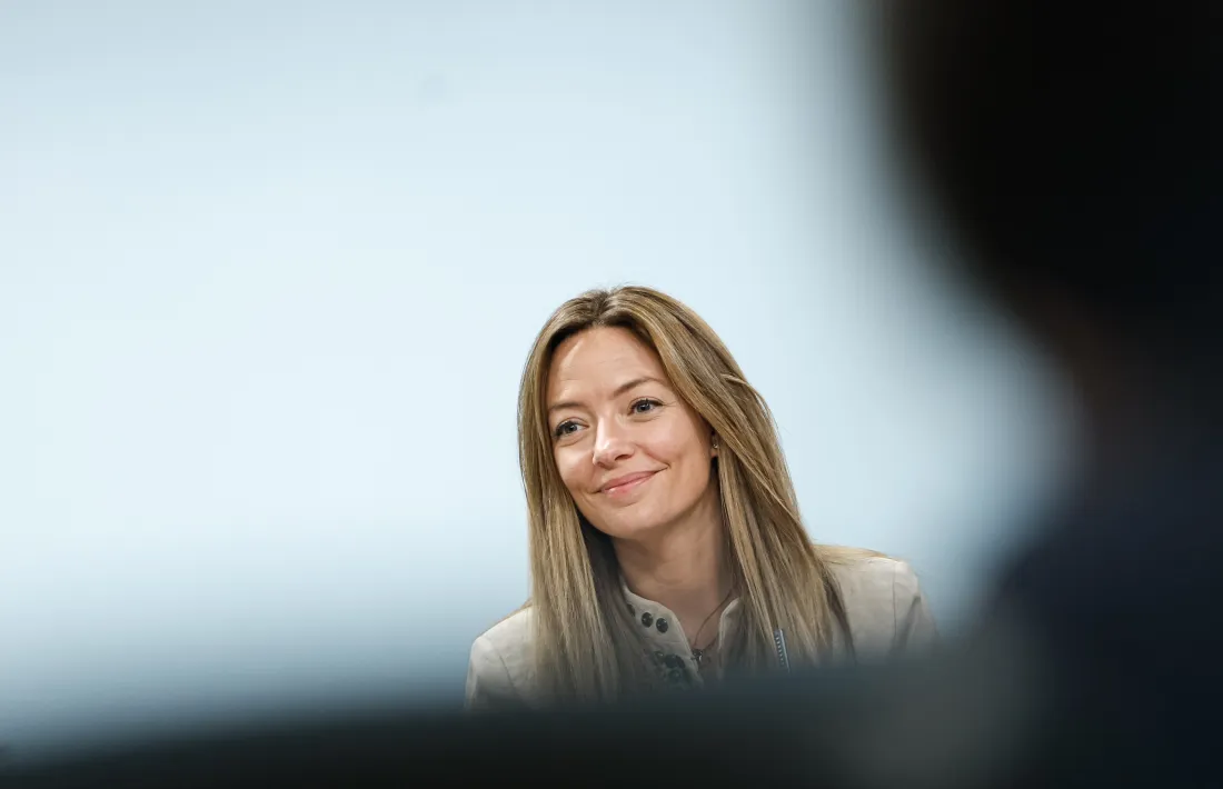 La secretària d’Estat de Salut, Helena Mas, en la roda de premsa d’aquesta tarda.