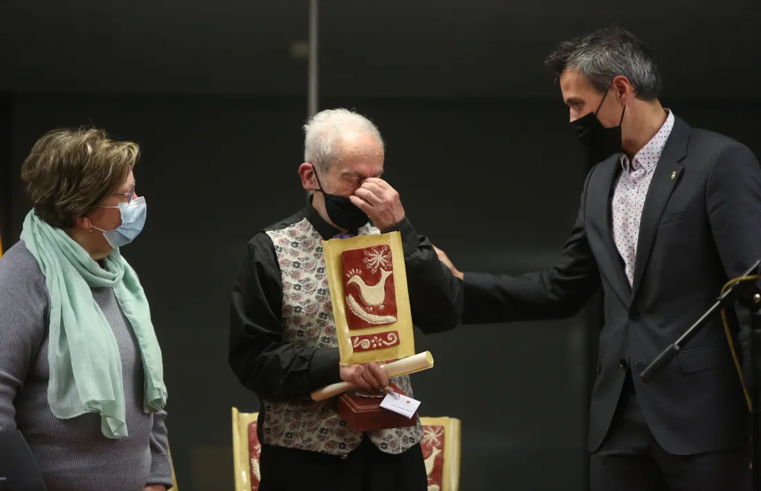 Charly Forés, emocionat en rebre el premi Agora: es va quedar sense paraules.