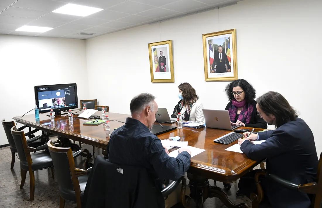 Un moment de la reunió d'Andorra amb la UE.