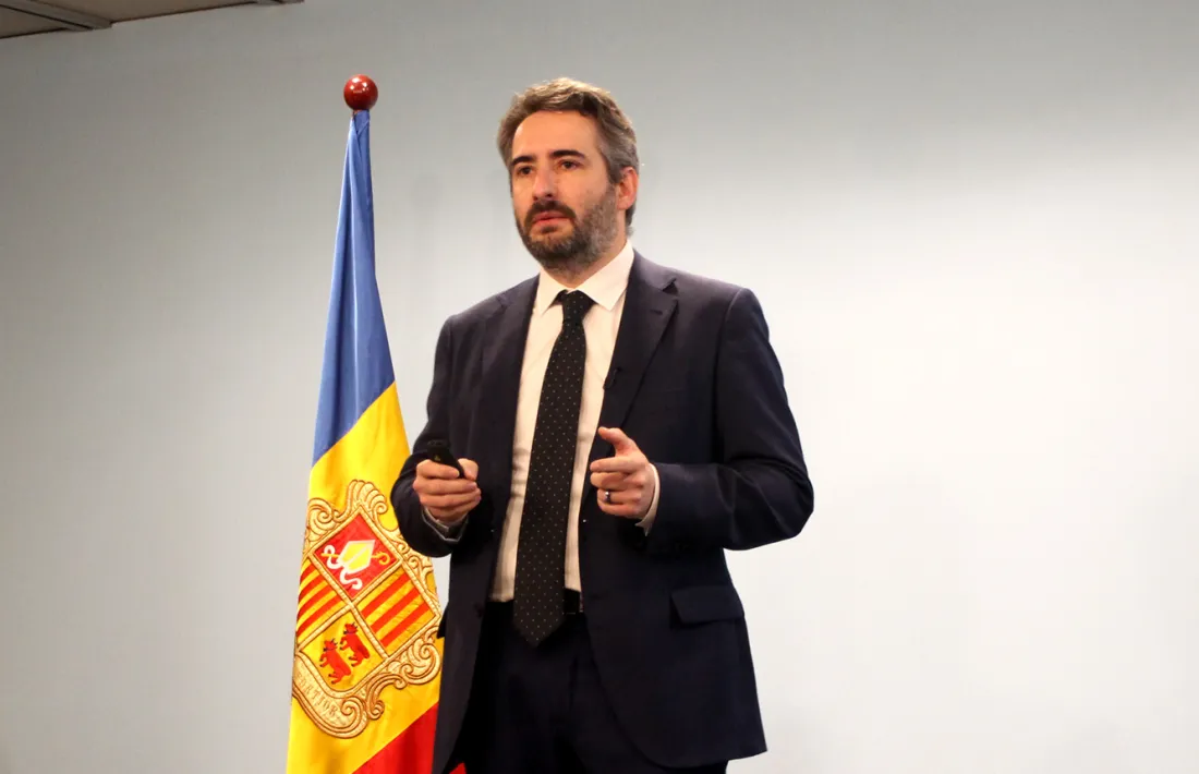 Eric Jover durant un moment de la presentació dels comptes.