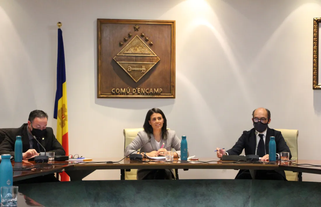 Un moment de la sessió del consell de comú d'Encamp d'aquesta tarda.