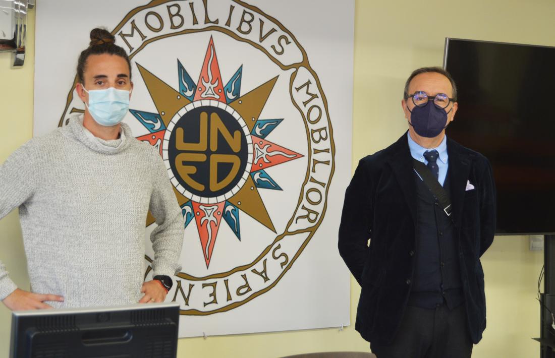David Escofet i Toni Lalinde, secretari i director del centre. 