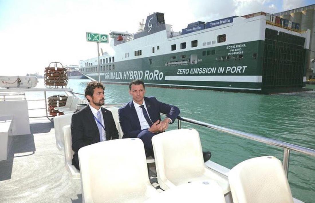 Gallardo amb Calvet al Port de Barcelona.