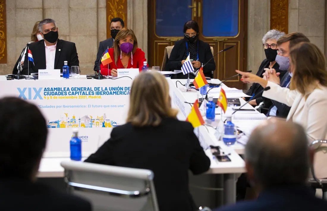 Un moment de l'assemblea celebrada aquest matí.