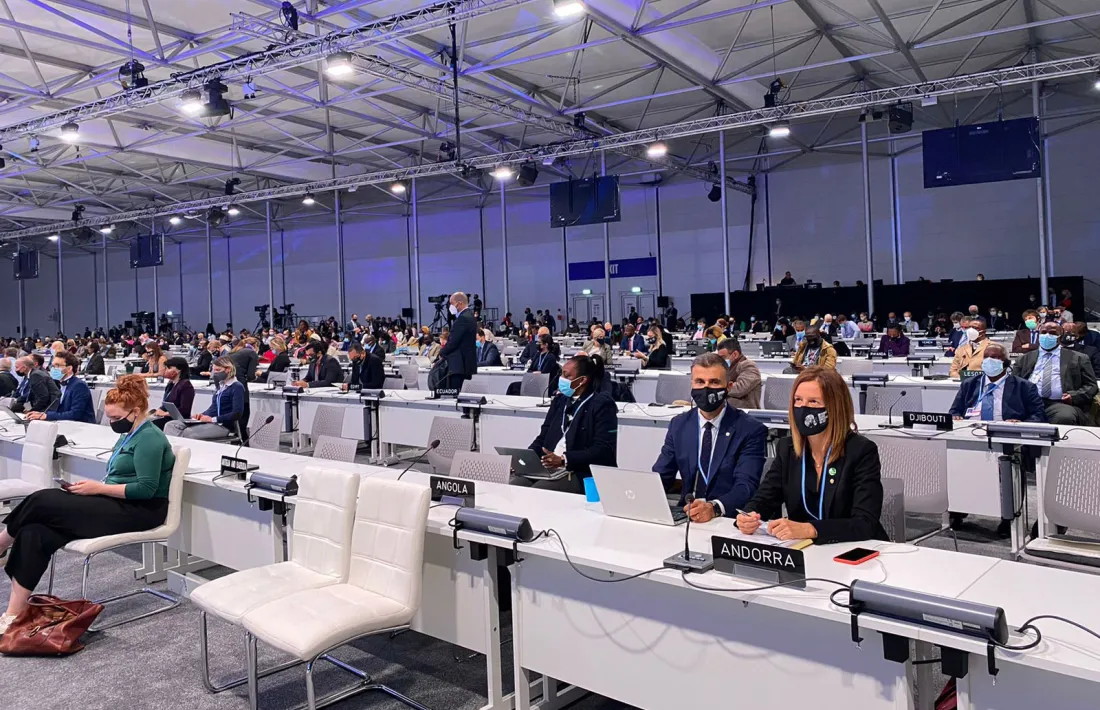 La primera jornada de la delegació andorrana a la COP26.