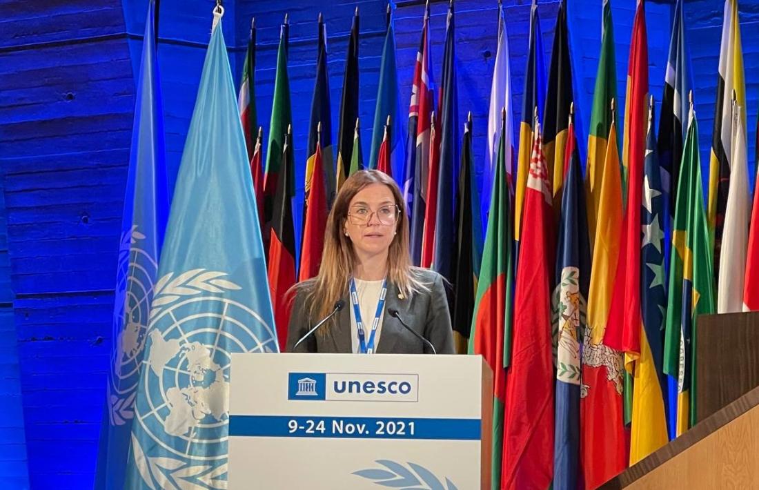 La ministra de Cultura ha intervingut avui al debat de política general de la Unesco.