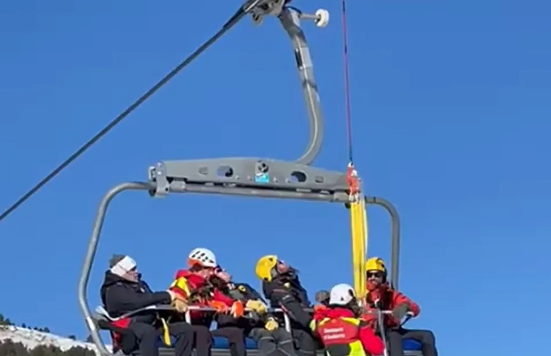 Un instant del simulacre de rescat.