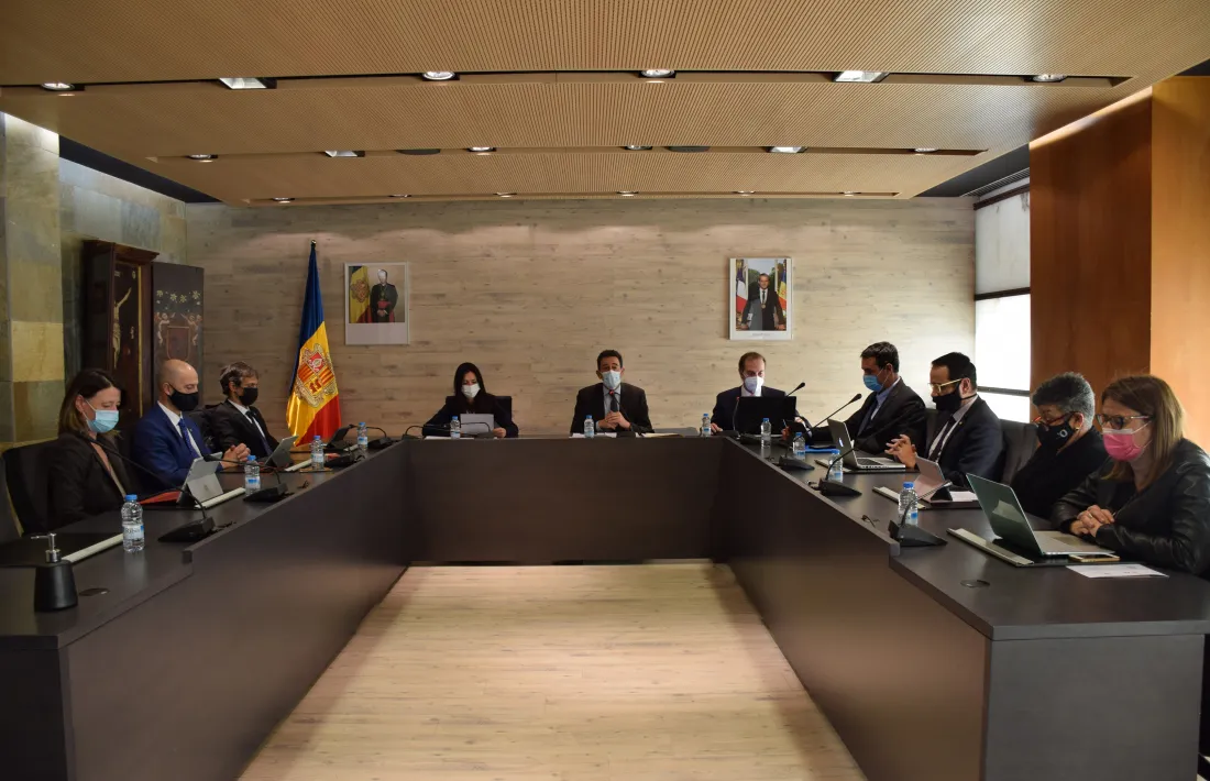 Un moment de la sessió del Comú d'Ordino, aquesta tarda.