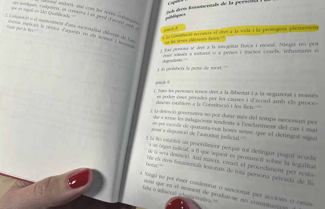 La Constitució “reconeix el dret a la vida i la protegeix plenament en les seves diferents fases”.