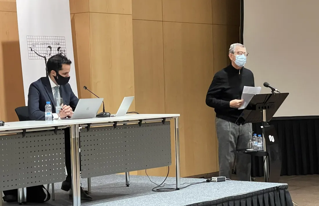 L’excap de Govern Albert Pintat en un moment de la seva intervenció ahir en les Jornades de la SAC.