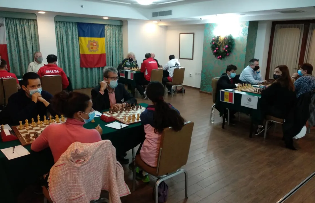 L’equip andorrà, a Malta. Foto: Escacs Andorra