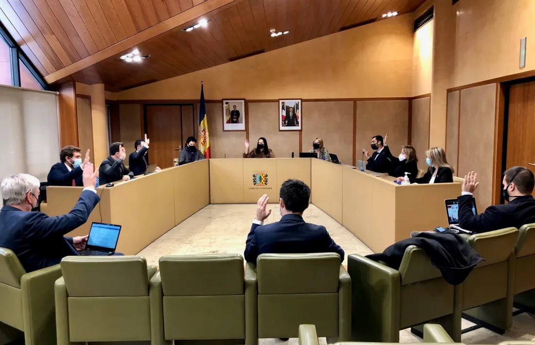 Un moment de la sessió de Comú de la Massana, aquest matí.