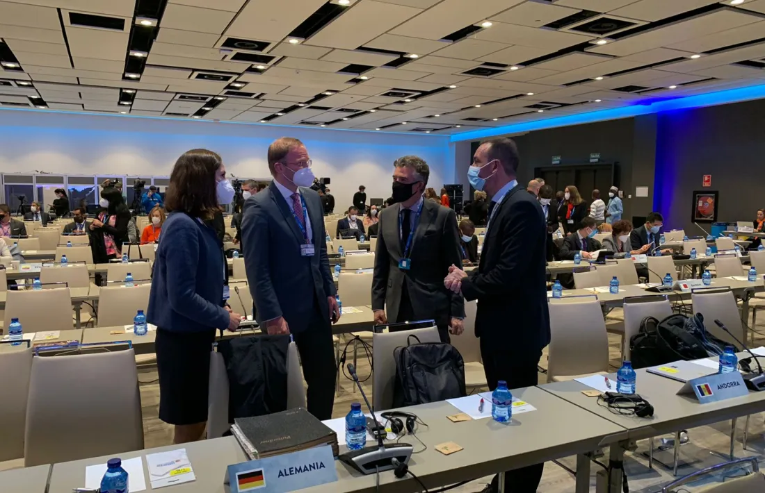 El ministre Jordi Torres a l’assamblea general de l’OMT celebrada a Madrid.