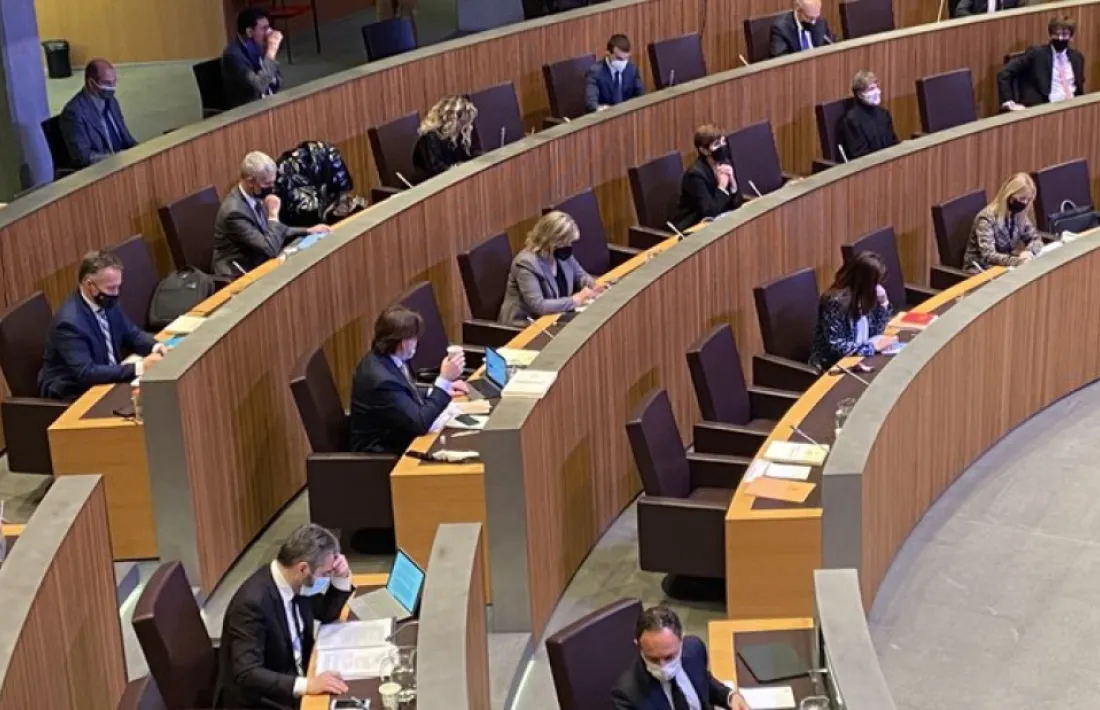 Un moment de la sessió de Consell General d'avui.