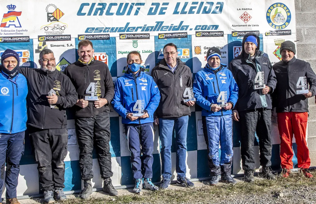Joan Vinyes, al podi dels 4 hores de Lleida. 