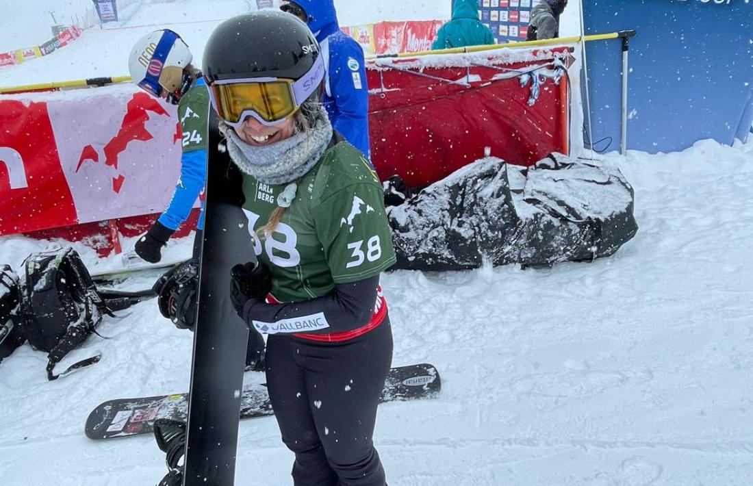 Maeva Estevez es va classificar ahir per disputar per primera vegada unes finals de Copa del Món de surf de neu.