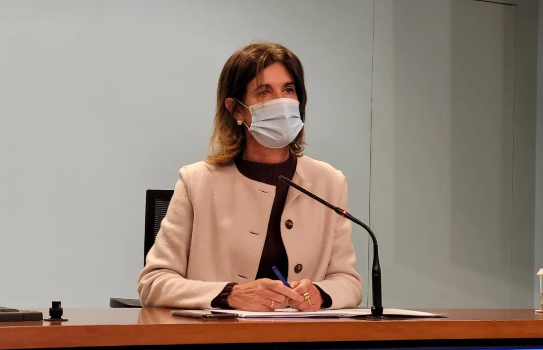 La ministra Ester Vilarrubla, avui.