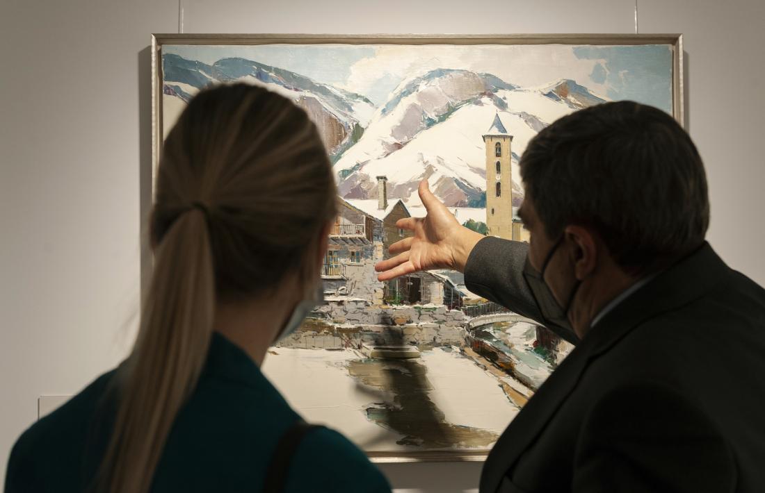 Tots els olis de l’exposició són de la parròquia, però aquest i altres tres són del poble de Canillo.