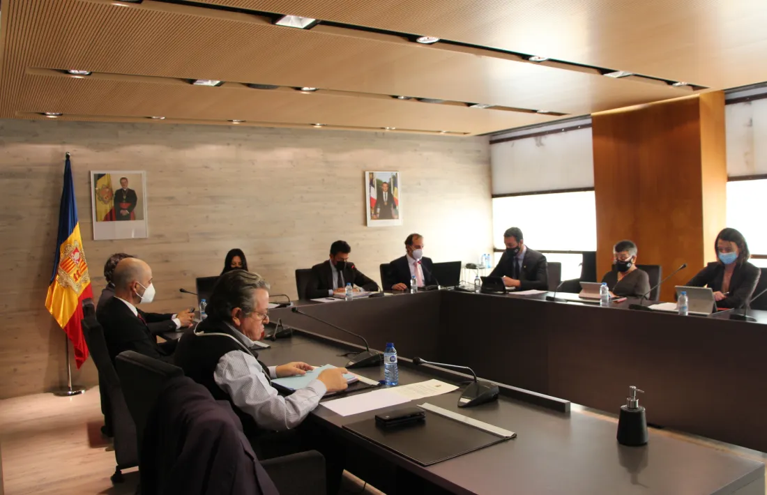 Un moment de la sessió de consell d’Ordino, avui al migdia.