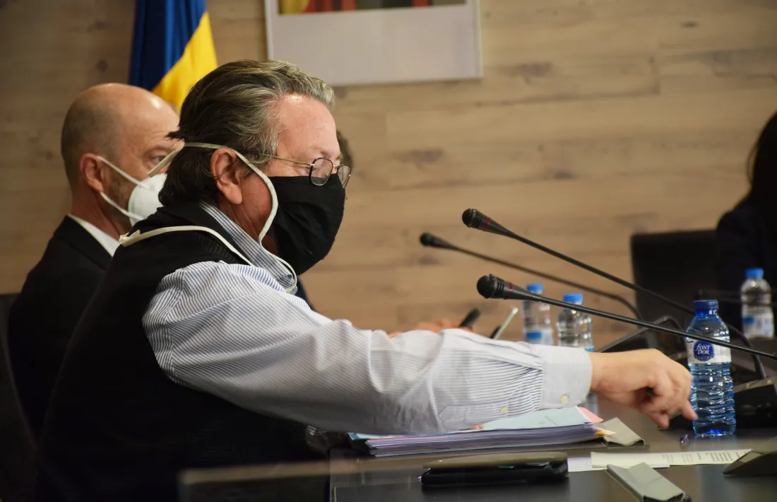 El conseller de X'Ordino, Enric Dolsa, durant la sessió d'avui.