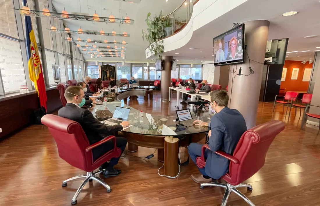 Un moment de la sessió de Consell del Comú de Canillo celebrat aquest matí.