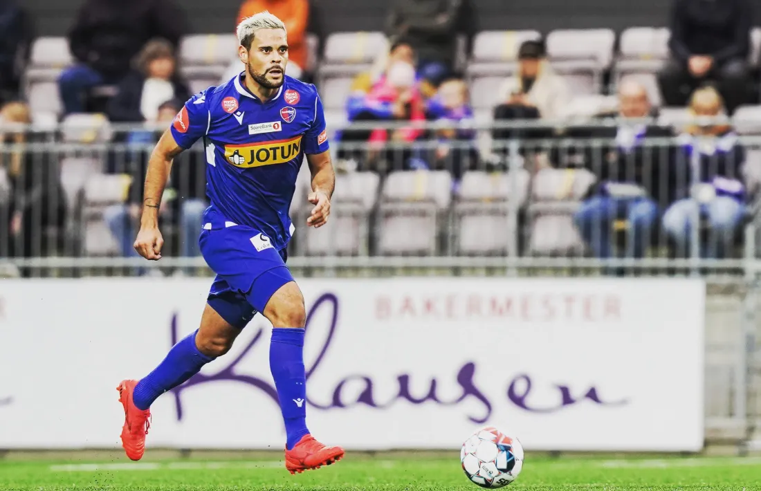 Marc Vales en un dels seus 18 partits d’aquest curs amb la samarreta del Sandefjord.